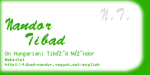 nandor tibad business card